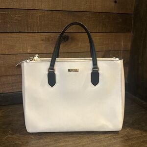 Kate Spade White and Black Satchel